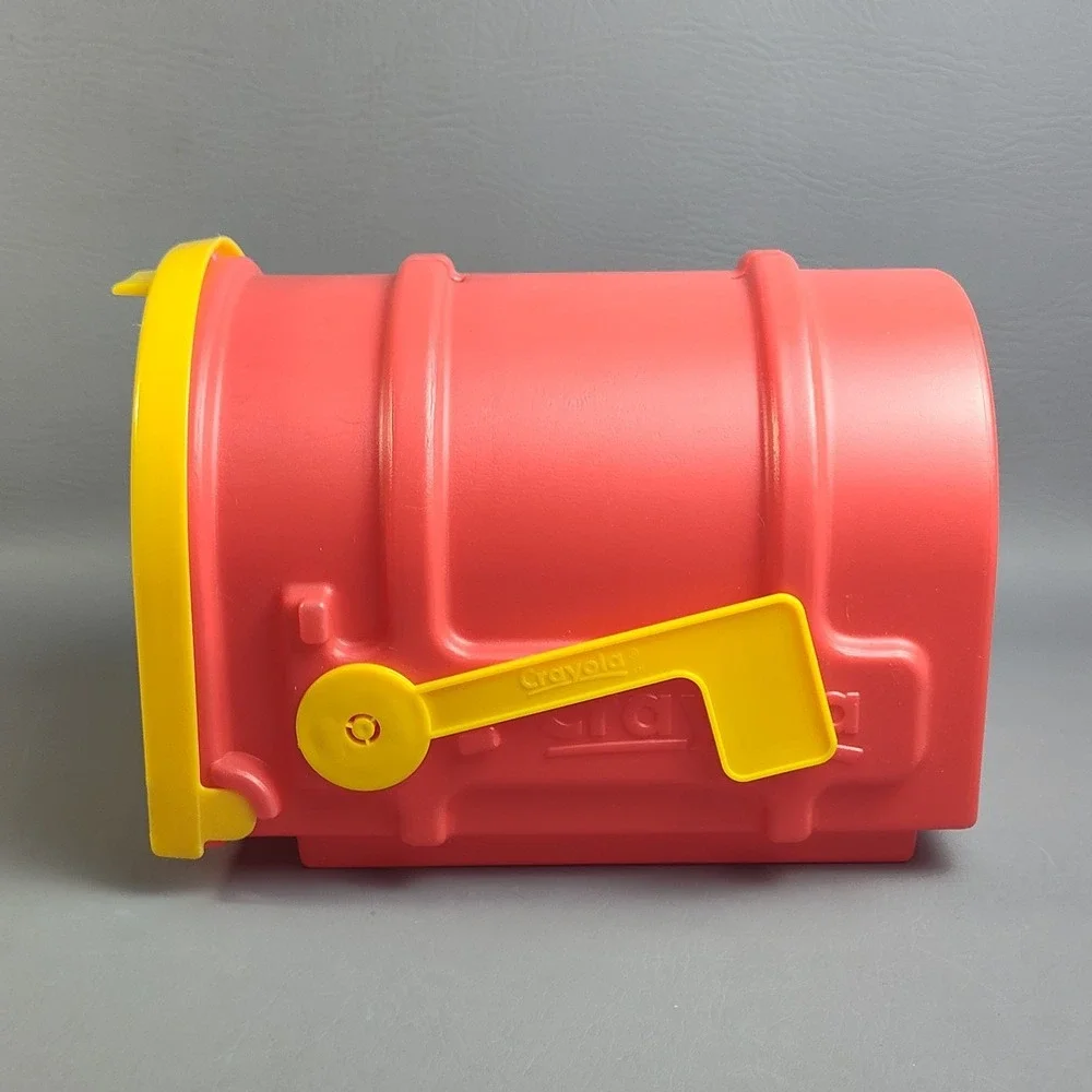Crayola Vintage Plastic Mailbox Toy With Flag Crayon Play Pretend Toy Kids Red - Picture 4 of 14